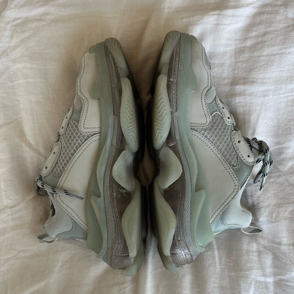 Balenciaga Triple S clear sole in sage gray/green | women’s size US 8/EU 38 - Picture 7 of 9